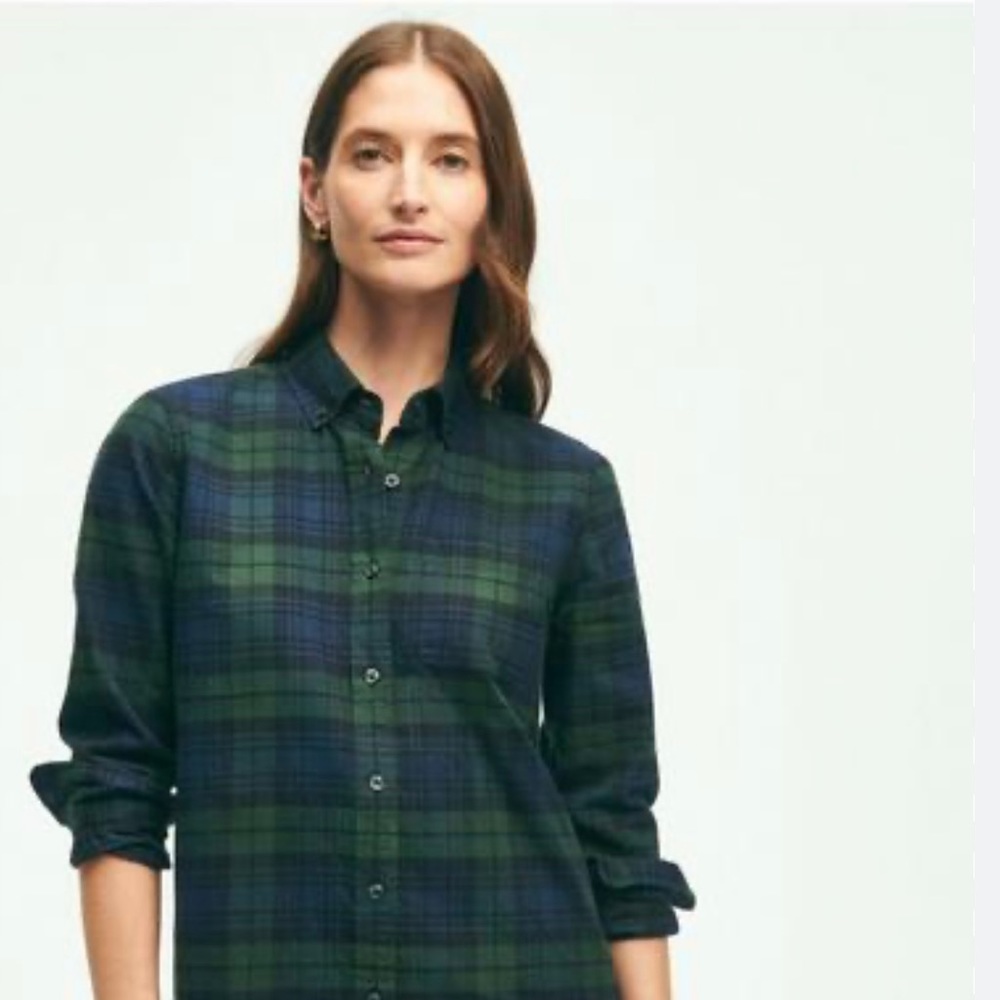 Uniglo Flannel green Long Sleeve Shirt s L